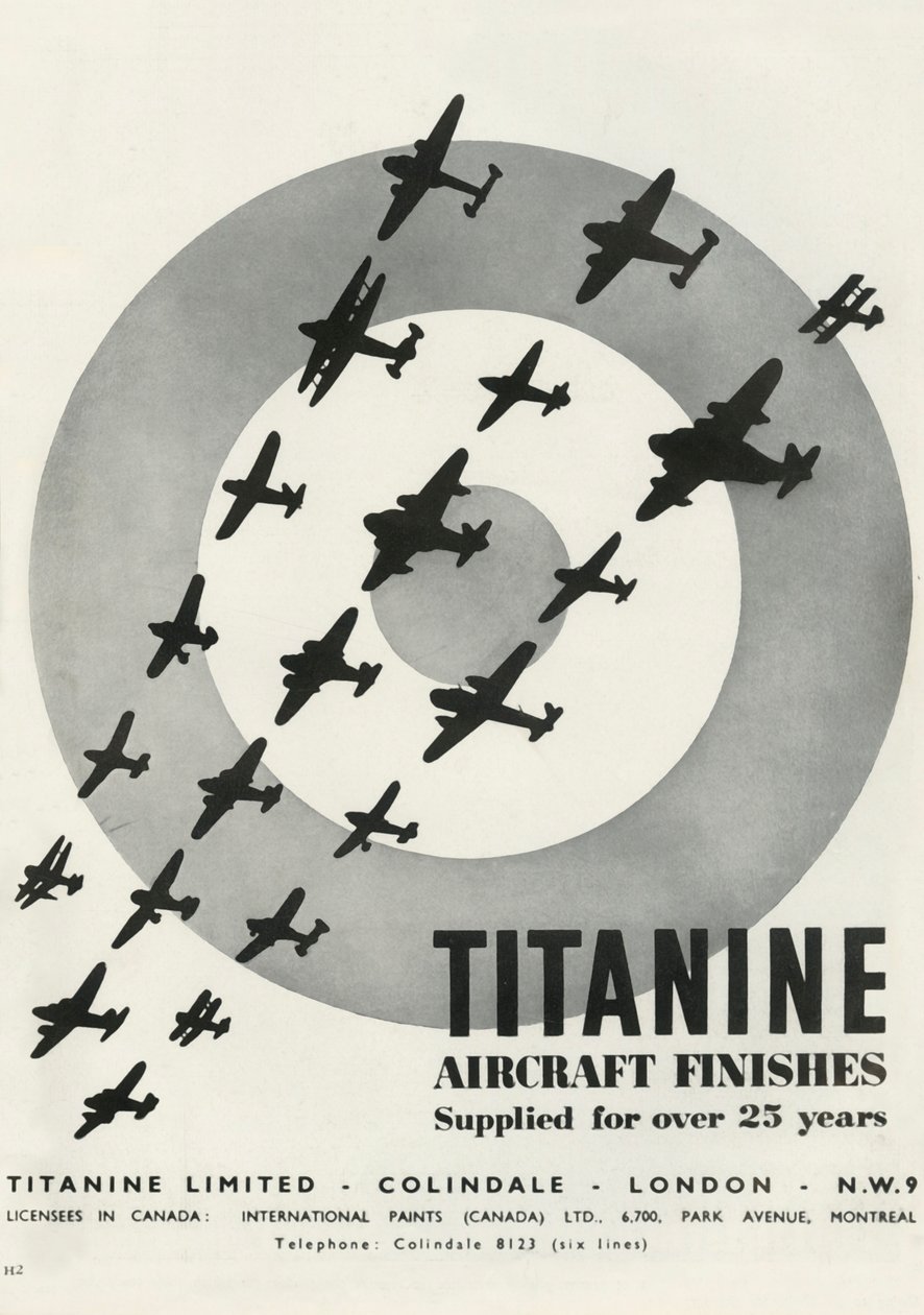 チタニン航空機仕上げ、1941年。 作： 不明