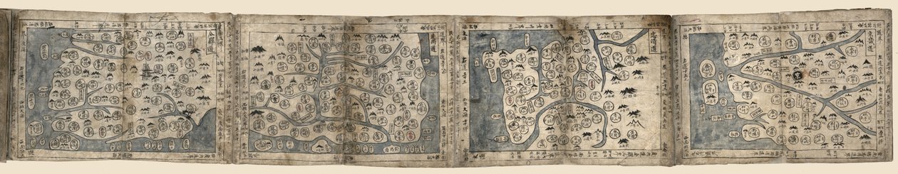 表紙からのタイトル。 葉は端と端を合わせてアコーディオン状に折ります。 咸鏡道地図の裏面に小さなラベルを貼り付け：文光堂書店。 米国議会図書館の Web サイトからラスター イメージとして入手することもできます。 取得管理番号 作： 不明
