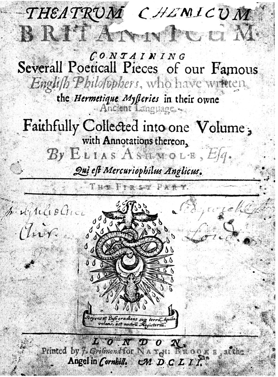 エリアスアシュモレの劇場化学イギリスのタイトルページ、1652 作： 不明