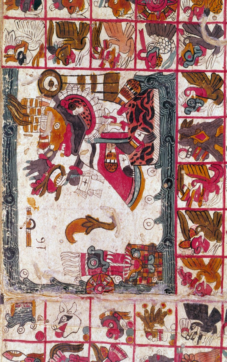 Tonalamatl Aubin、フォリオ16、15世紀 作： 不明