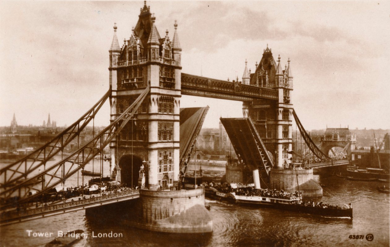 タワーブリッジ、ロンドン、c1910 作： 不明