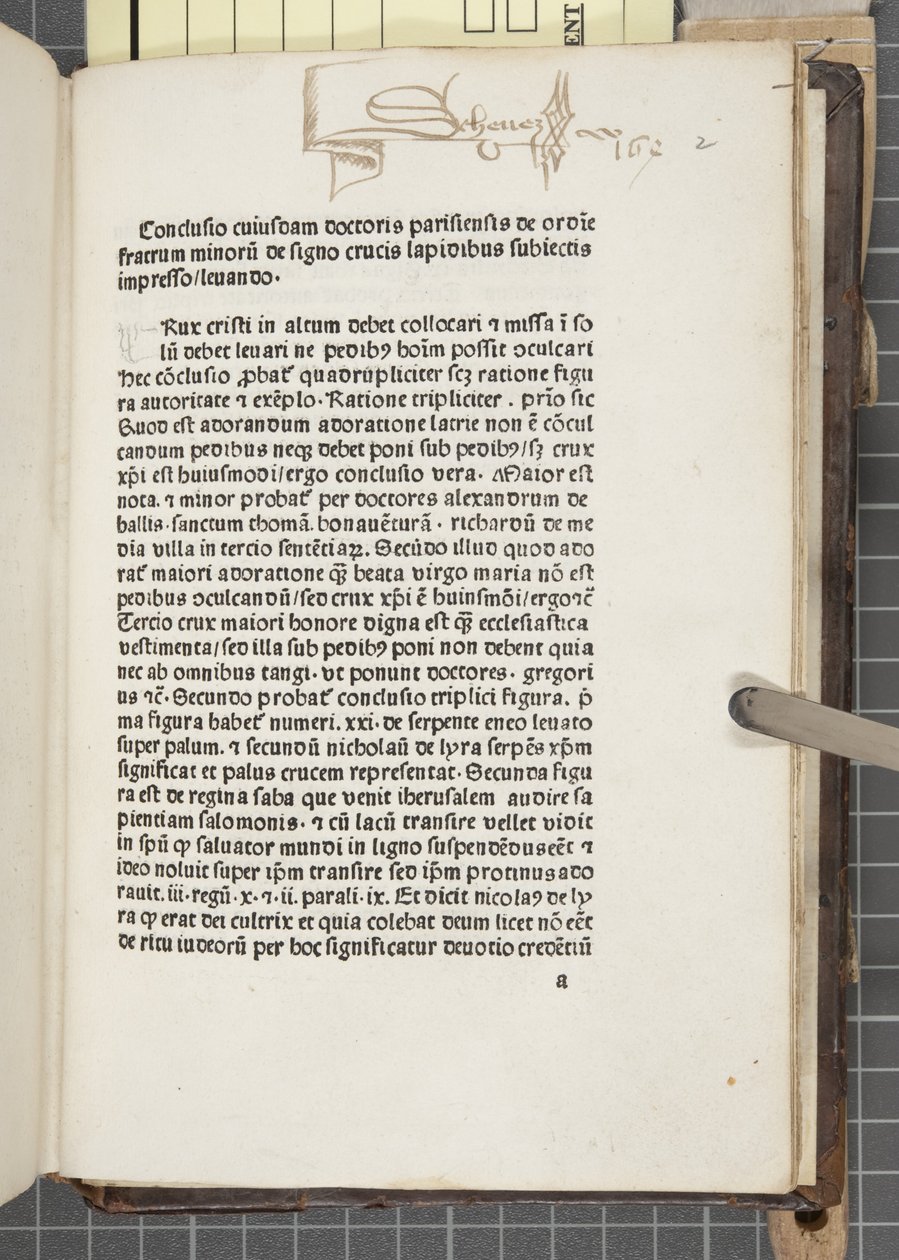ヒッポのアウグスティヌスが書いた「Tractat[us] sancti Augustini」（紙にペンとインク）。 作： 不明