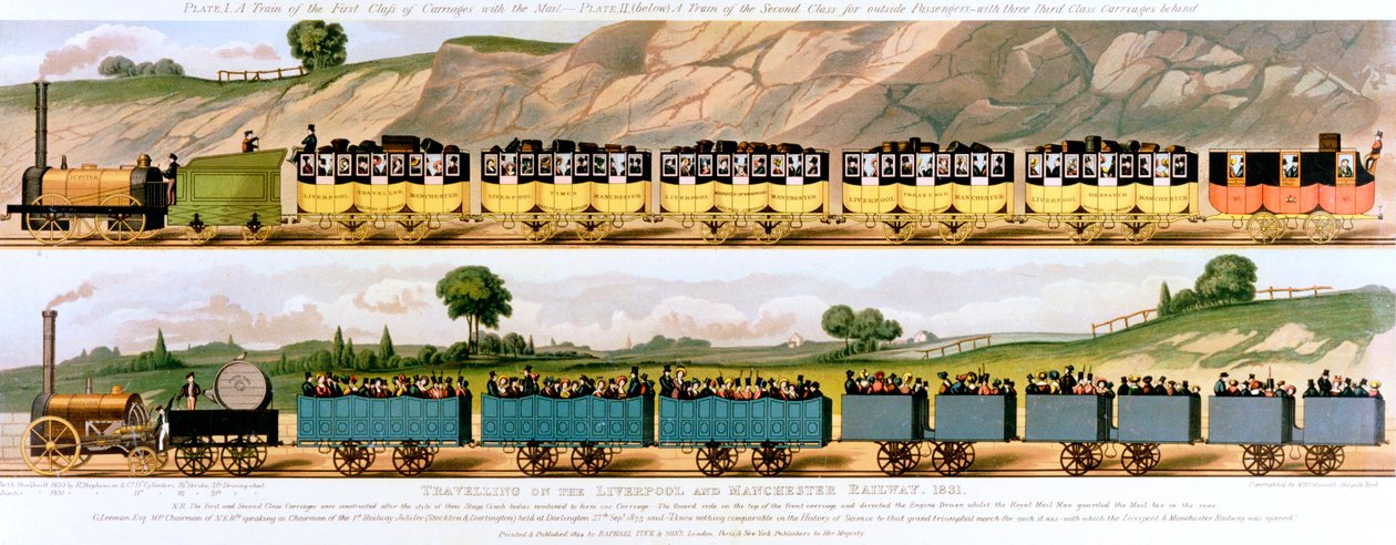 1831年のリバプールとマンチェスター鉄道の旅 作： 不明
