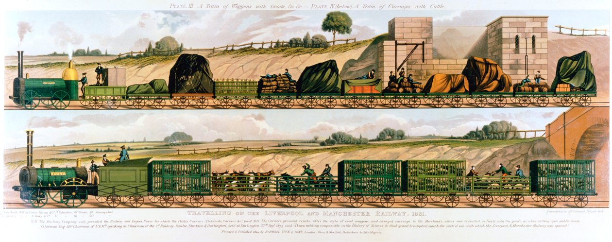 1831年のリバプールとマンチェスター鉄道の旅 作： 不明