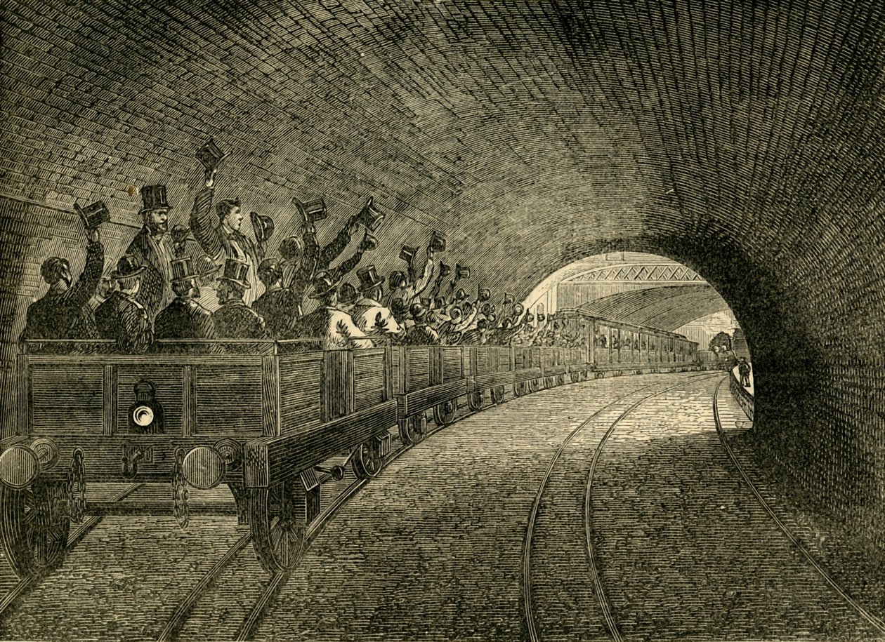 地下鉄道の試用旅行、1863年、c1876。 作： 不明