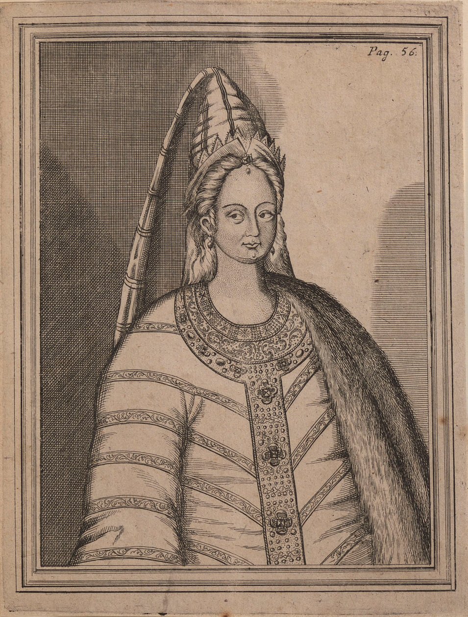 Tsarina Irina Godunova 1557-1603、ロシアの皇帝Feodor Iの妻。 作： 不明