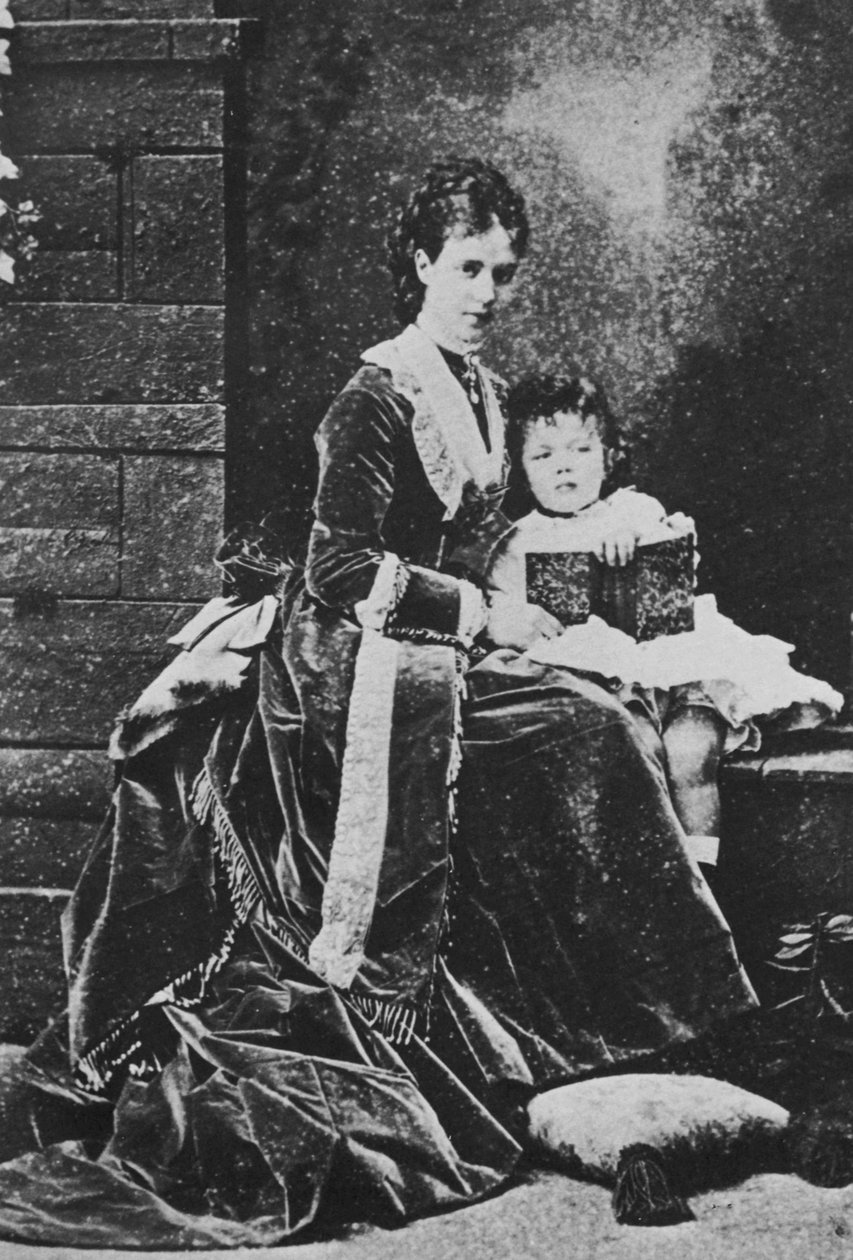 ロシアのツァリナ・マリア・フェオドロフナとツァレビッチ・ニコラス、c1873 作： 不明