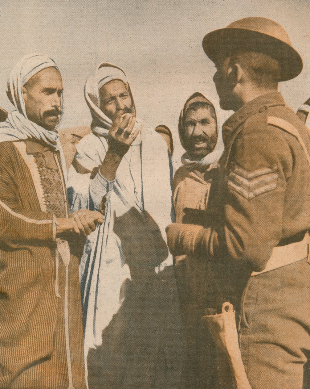 チュニジアのアラブ人、1943年のシャウアハでのイギリス軍曹の歓迎 作： 不明