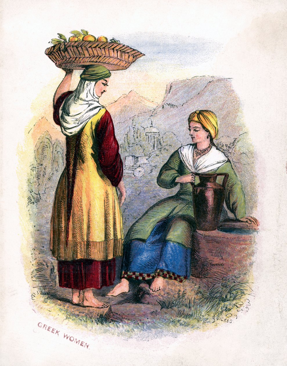 2人のギリシャ人女性、c1809 作： 不明