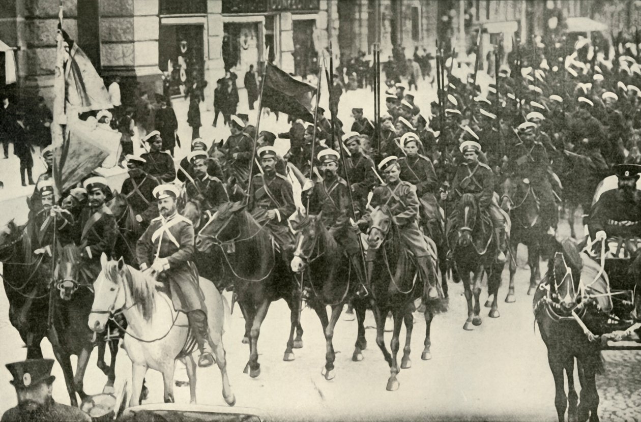 ロシア騎兵の種類、1919年。 作： 不明