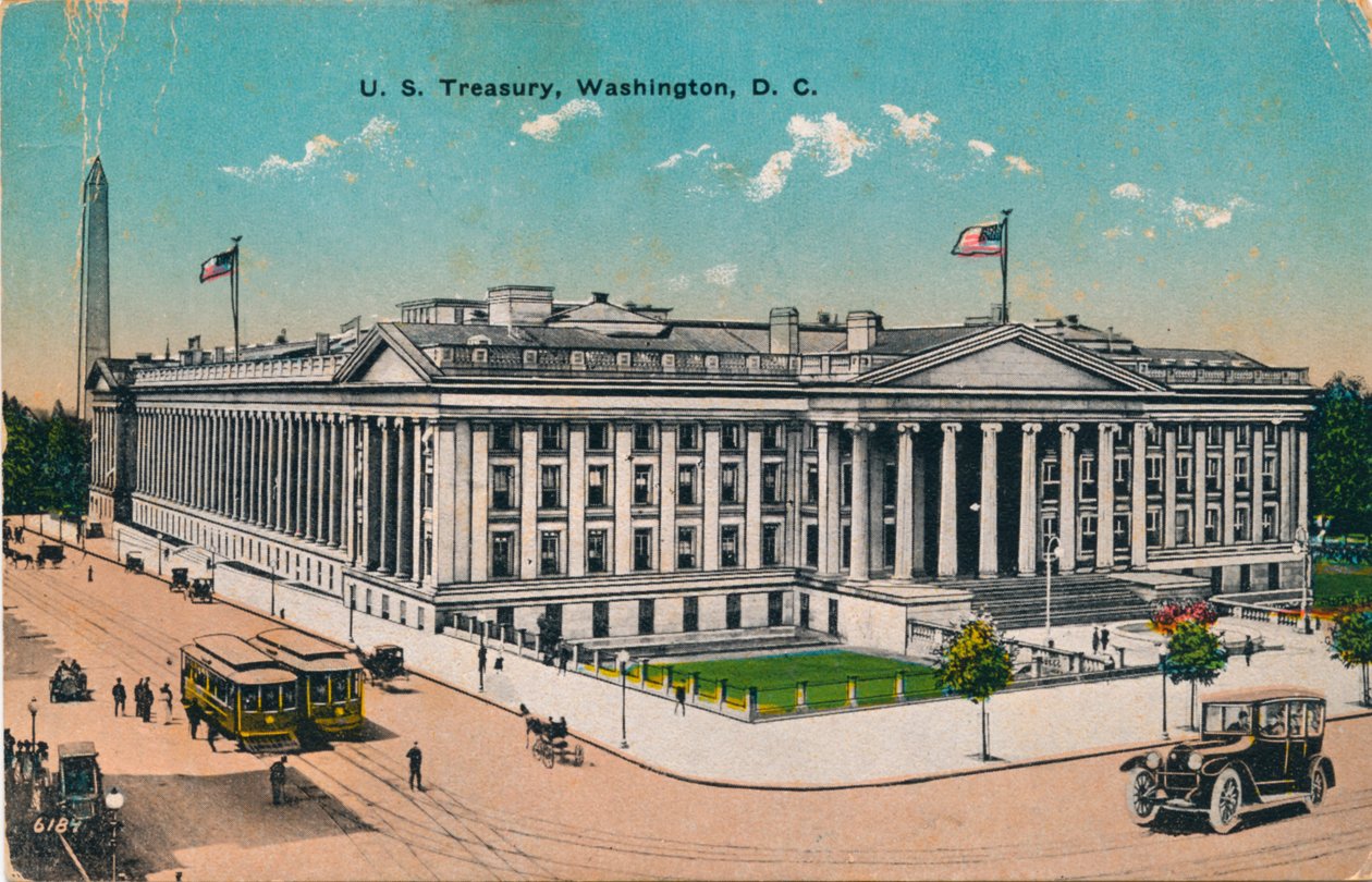 米国財務省、ワシントンDC、c1920s 作： 不明