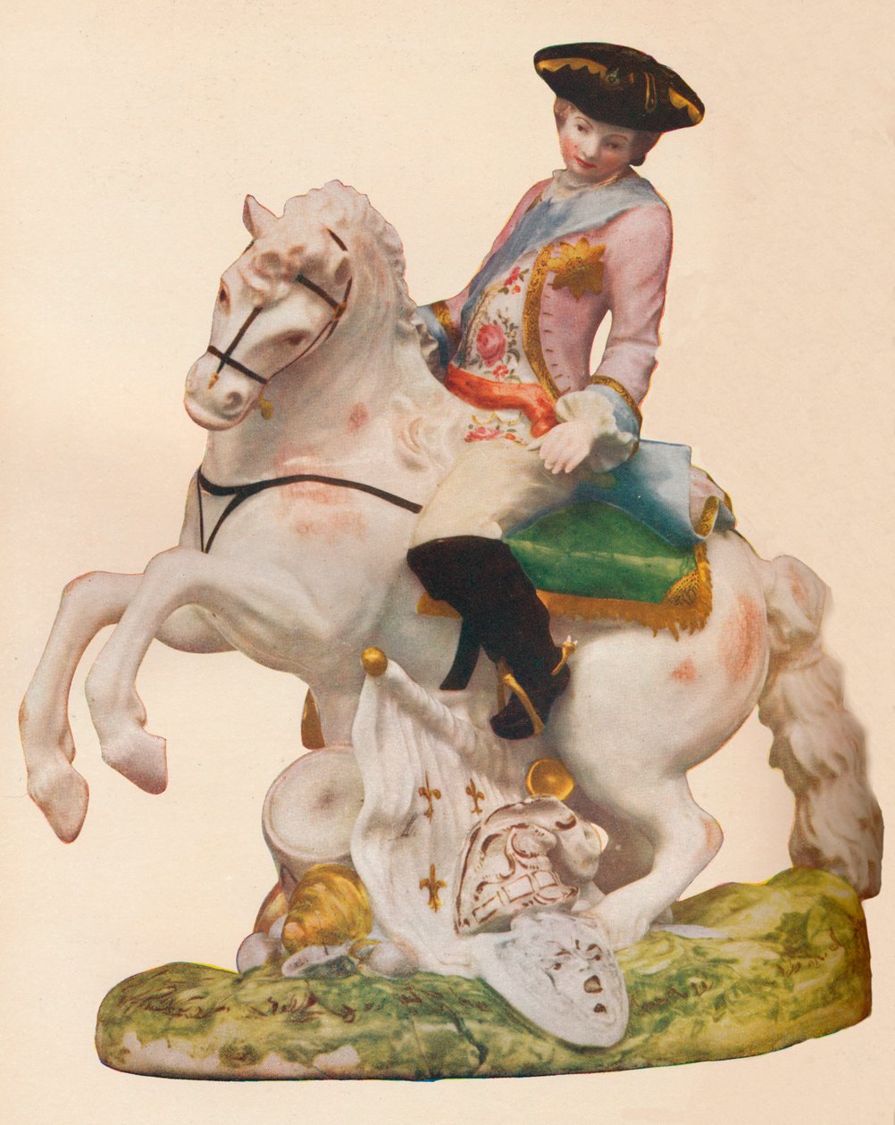 Vauxhall Porcelainの図で、おそらくブランズウィック公フェルディナンド（c1755-60）を表しています。 作： 不明