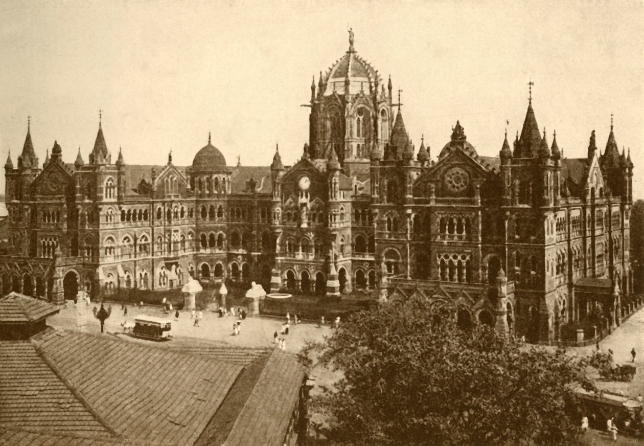 ビクトリア駅、ボンベイ、1930年。 作： 不明