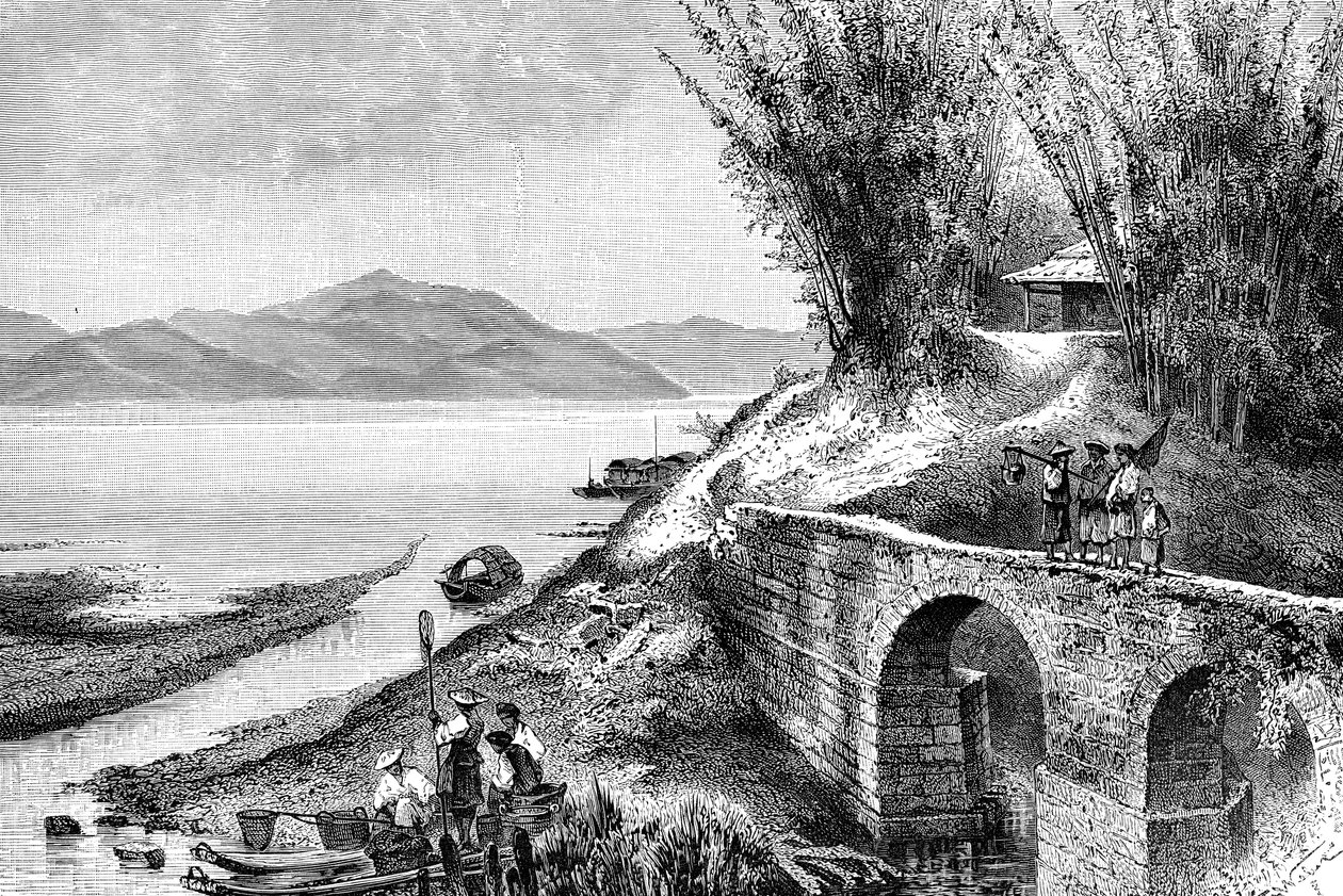 Yang-Tze-Kiang、c1890の上のビュー 作： 不明