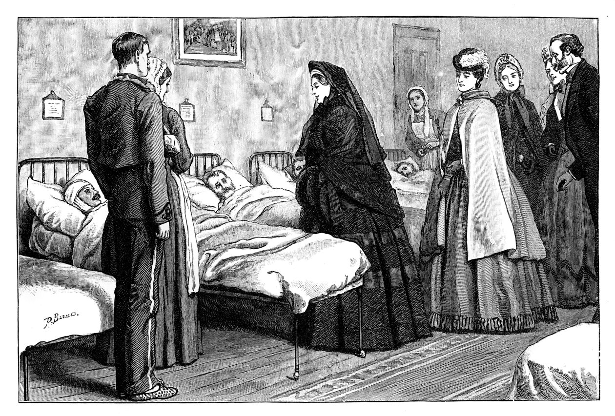 ビクトリア女王がハンプシャー、1860年代のNetley病院を訪問 作： 不明
