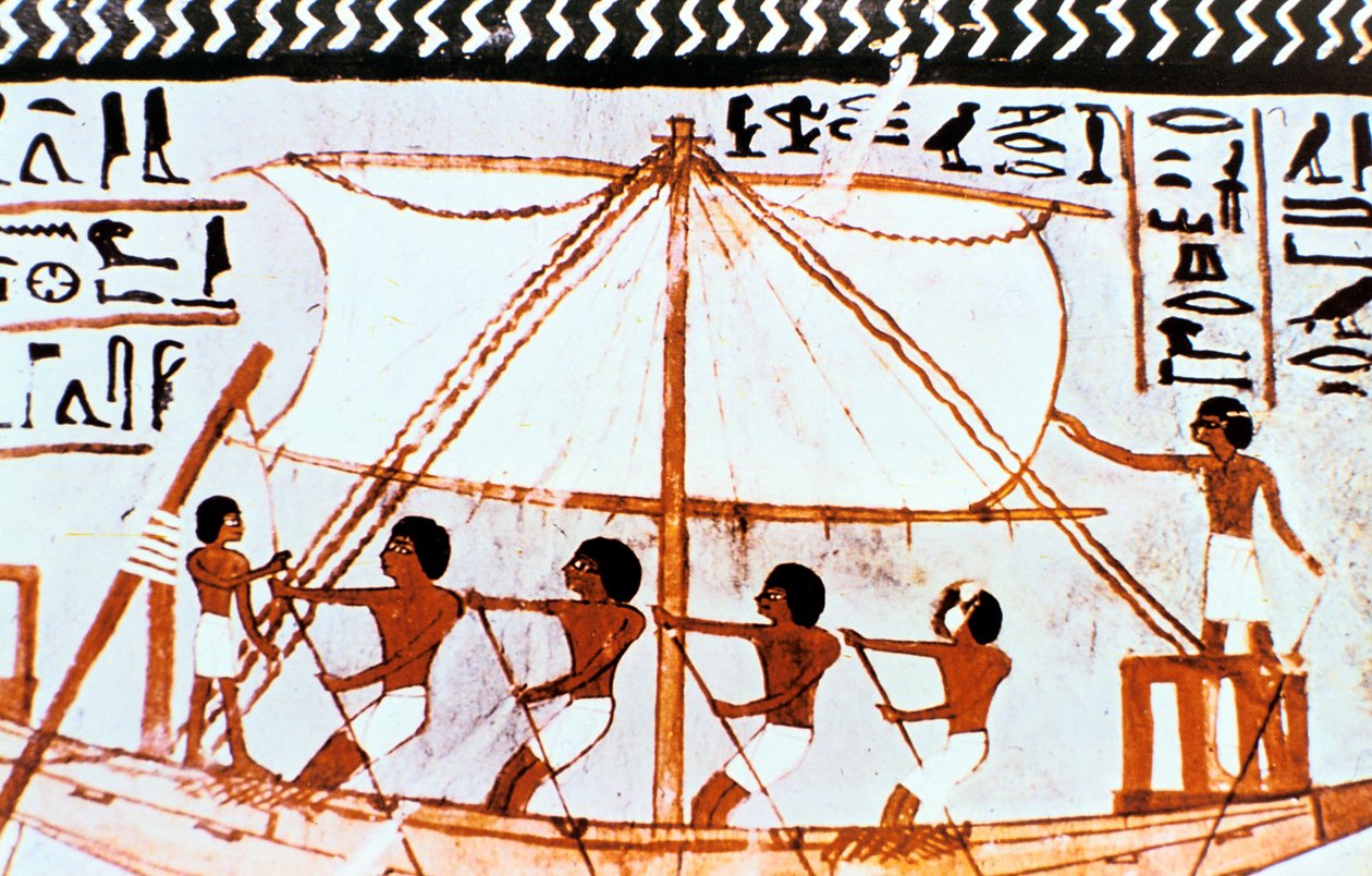 セネファー、アビドス、古代エジプト、第18王朝、紀元前1450年の墓の壁画 作： 不明