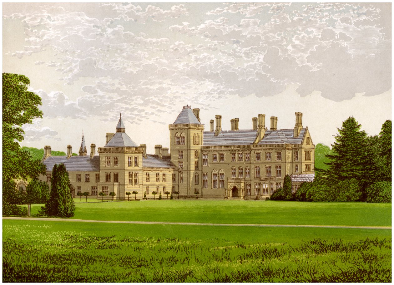 Walton Hall、ウォリックシャー、Baronet Mordaunt、c1880の家 作： 不明