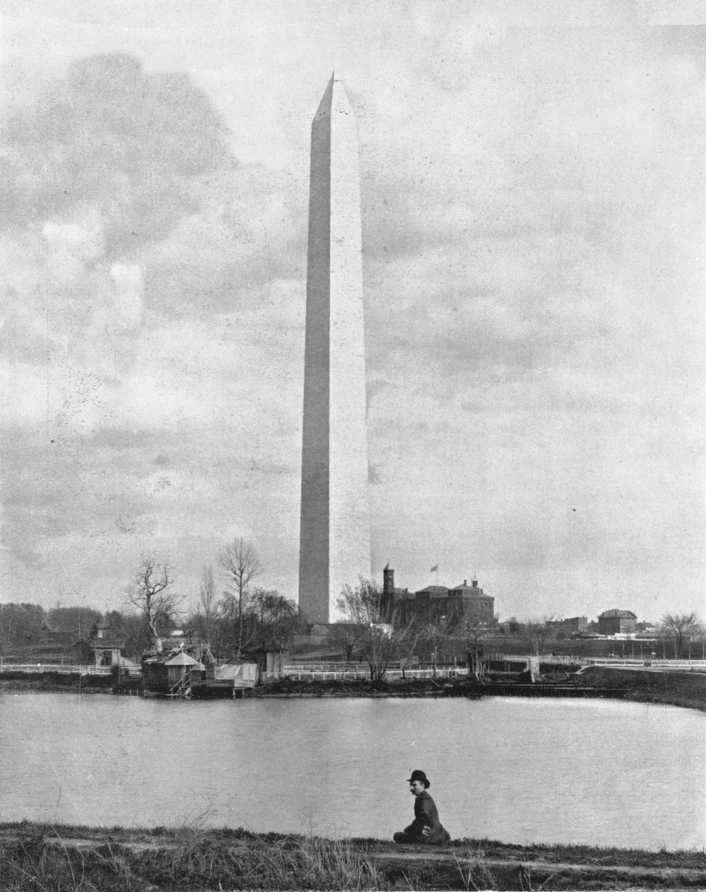 ワシントン記念塔、ワシントンDC、米国、c1900。 作： 不明