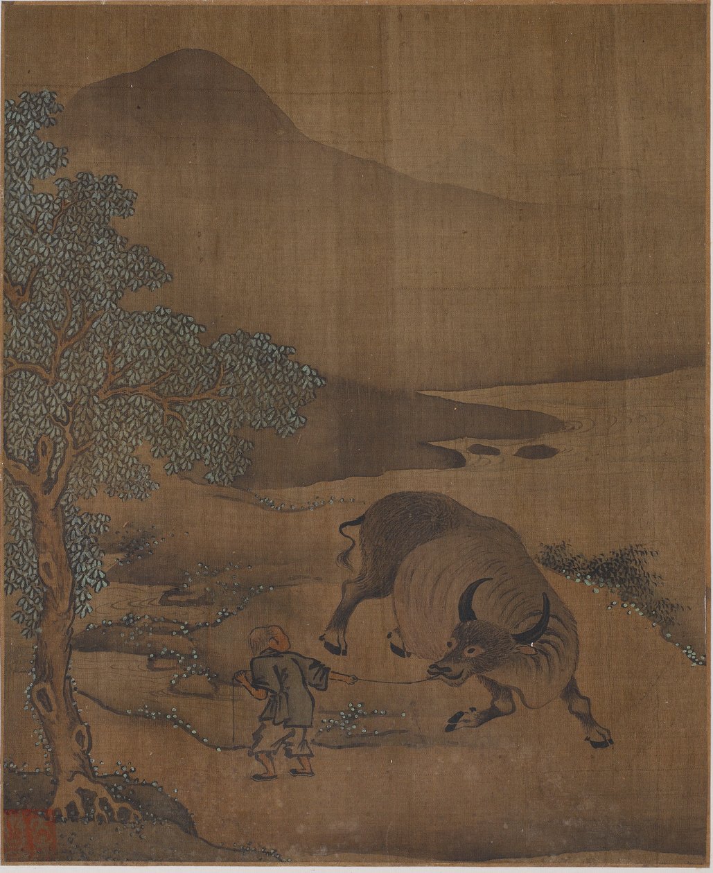 水牛と牧童、おそらく明王朝、1368-1644年。 作： 不明