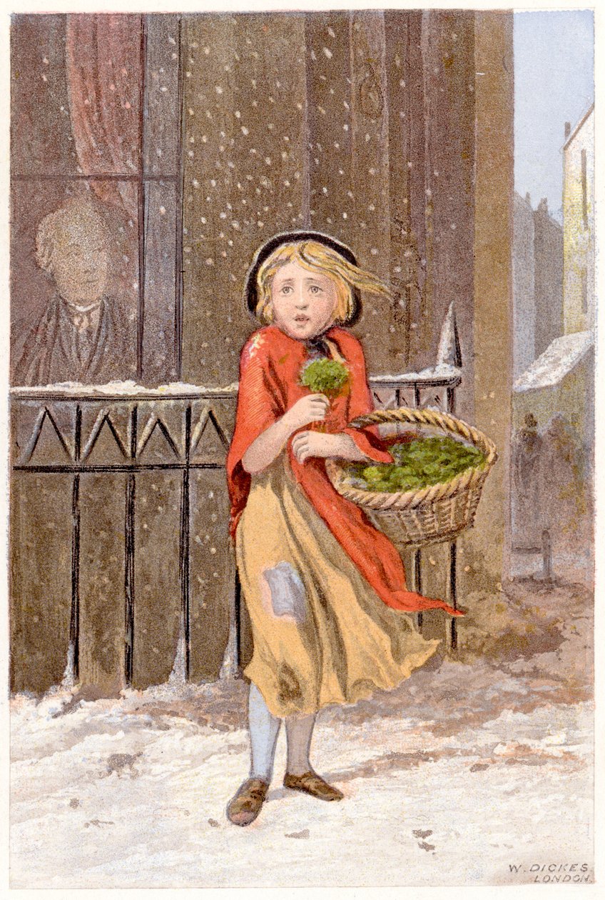 クレソン売り、c1880 作： 不明