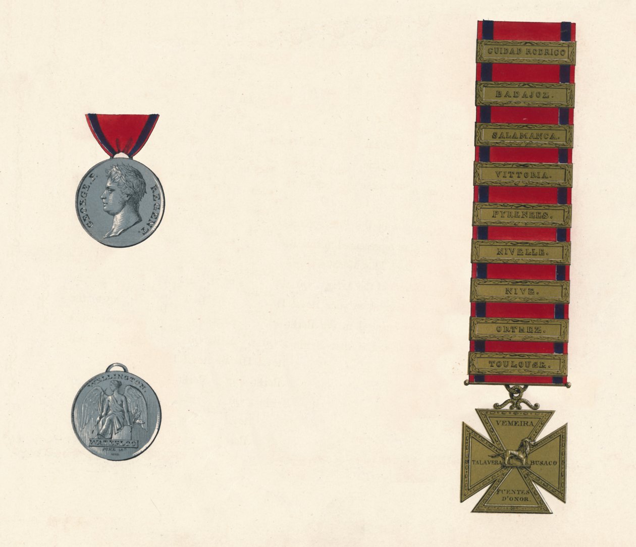 ウォータールー＆軍将軍勲章1793-1814、19世紀 作： 不明