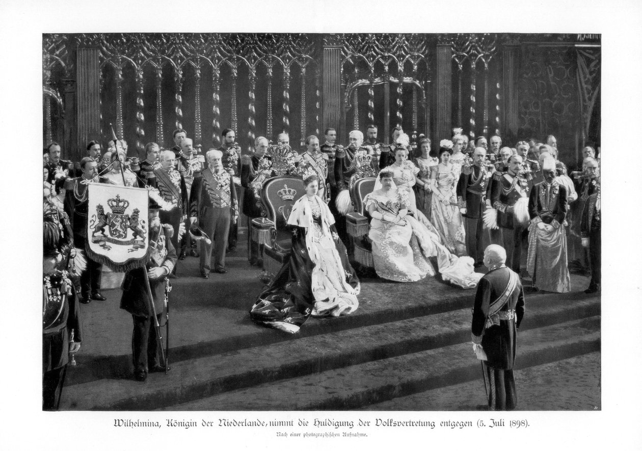 オランダのウィルヘルミナ、1880〜1962年、1898年7月5日、1900年 作： 不明