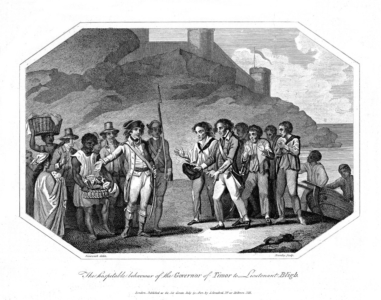 ウィリアムブライ、1789年6月14日、ティモール知事が受け取ったイギリス海軍将校1802 作： 不明