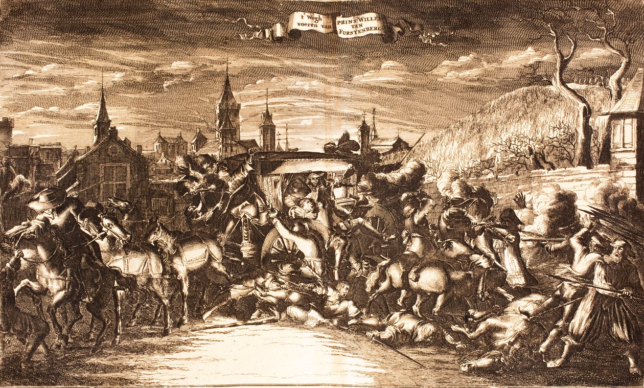 フュルステンベルクのウィリアムエゴンは、1674年、1675年にケルンのコーチで攻撃しました。 作： 不明