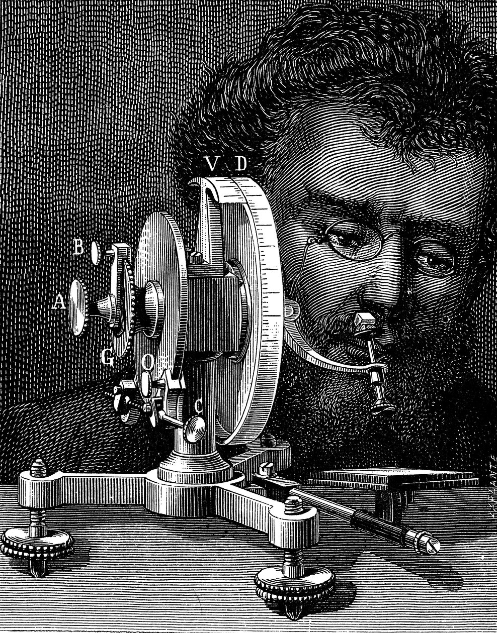 結晶の角度を測定するためのウィリアムウォラストン反射ゴニオメーター、1874 作： 不明