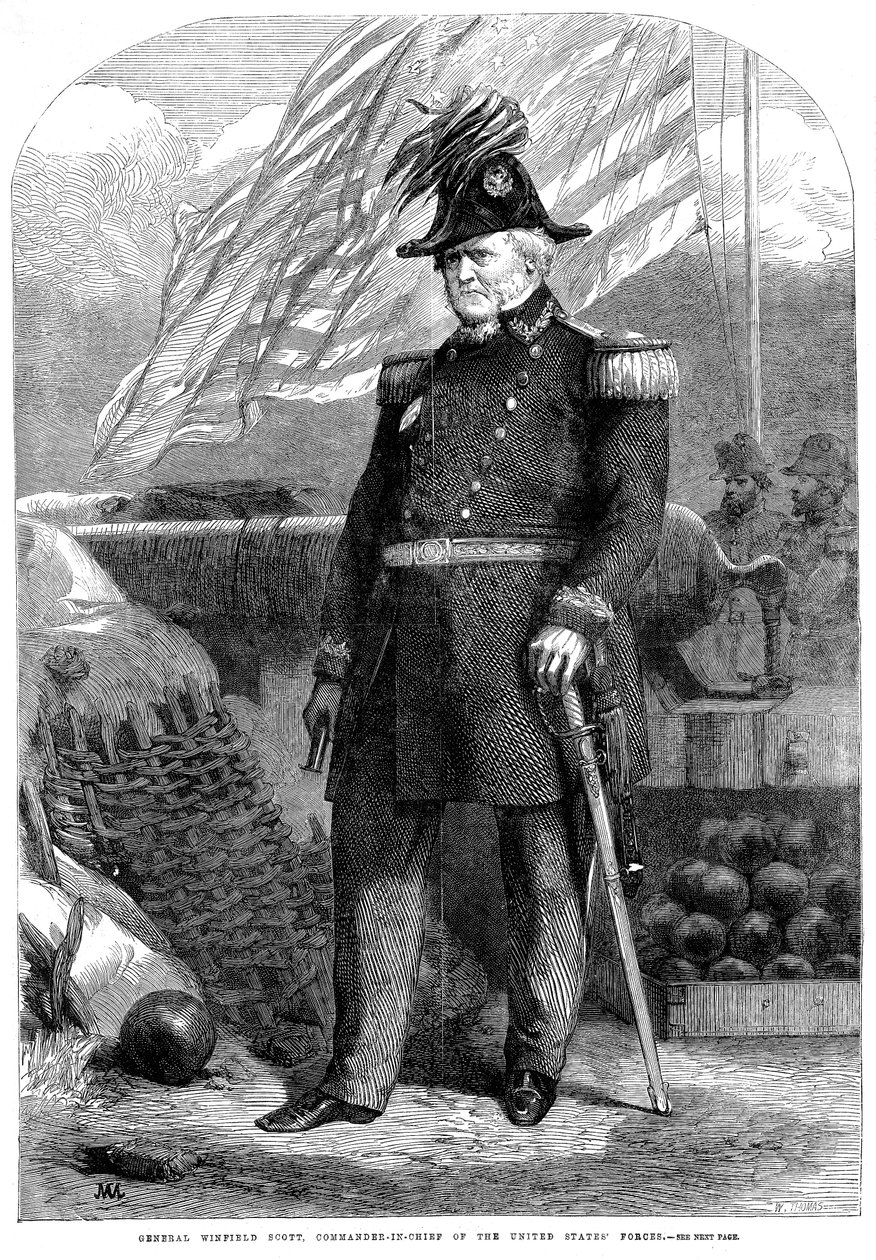 ウィンフィールドスコット、アメリカの兵士、1861 作： 不明