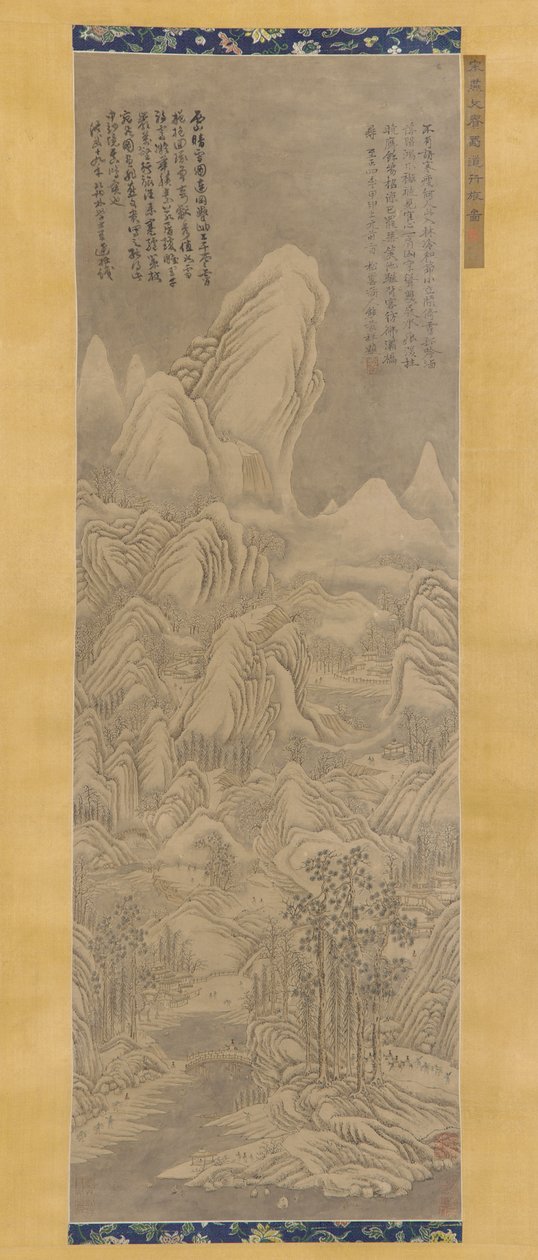 冬の風景、明または清王朝、16 ～ 17 世紀。 作： 不明