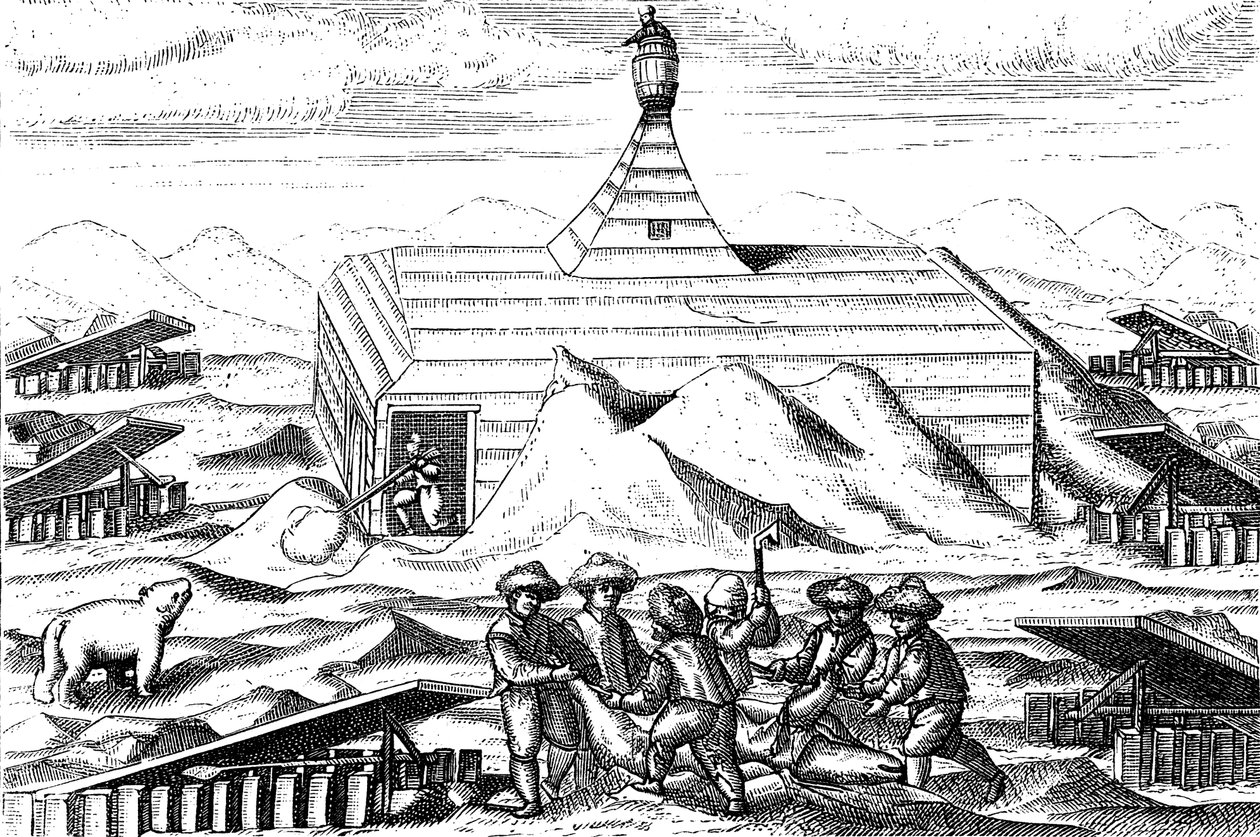 ウィレムバレンツの北極探検の冬の宿舎、1596〜1597年 作： 不明
