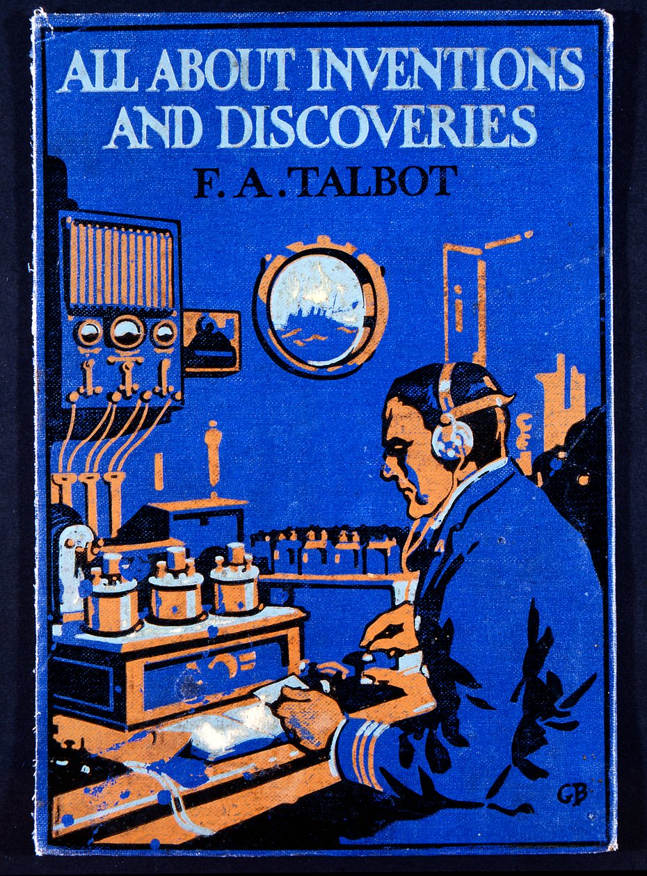 1916年の船上からモールス信号でメッセージを送信する無線将校 作： 不明