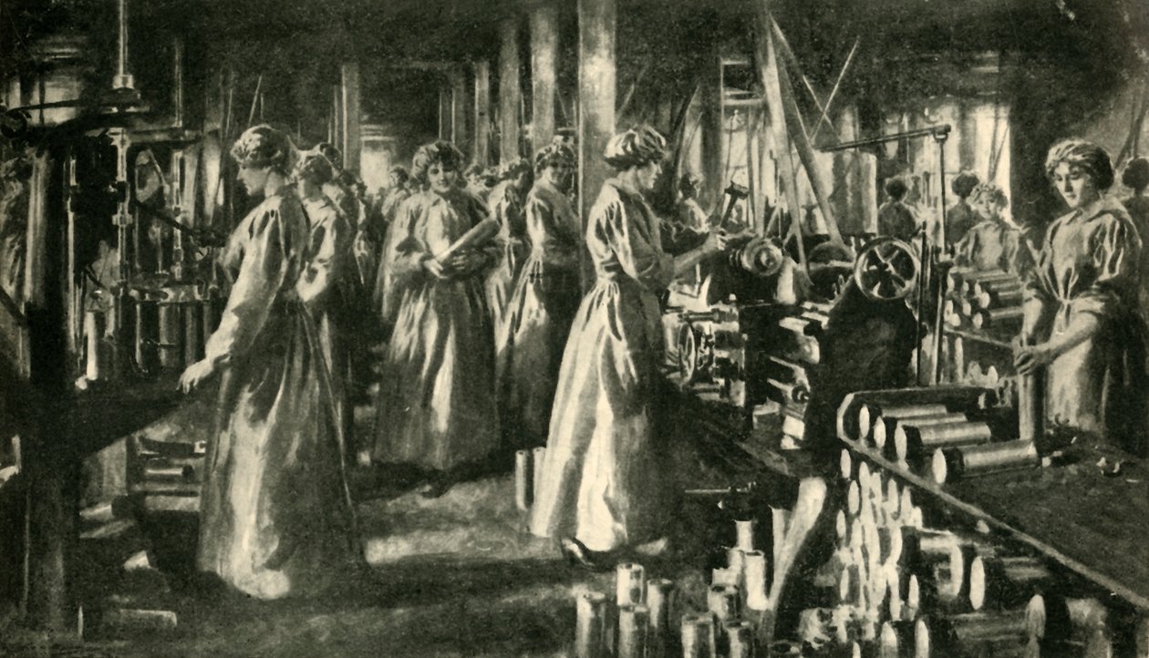 戦争のための女性労働者、c1914-1918、c1920。 作： 不明