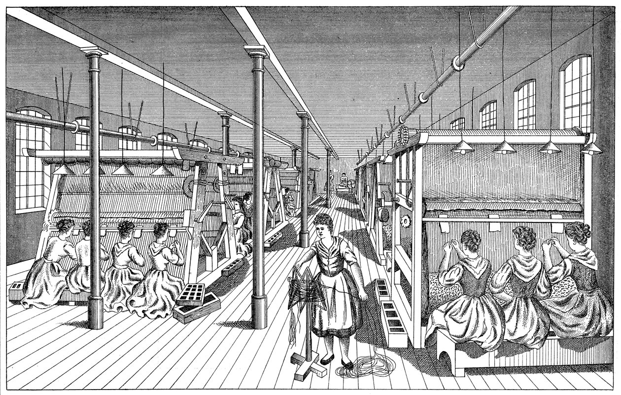 カーペット工場の女性労働者、c1895 作： 不明