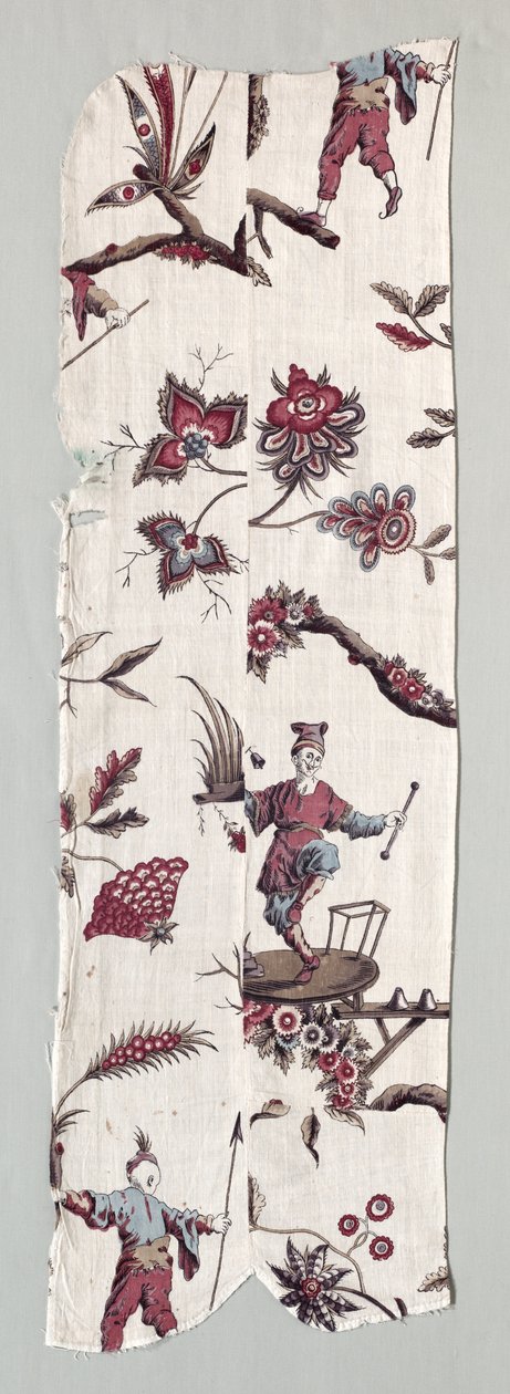 木版印刷された繊維片、c。 1785年。 作： 不明
