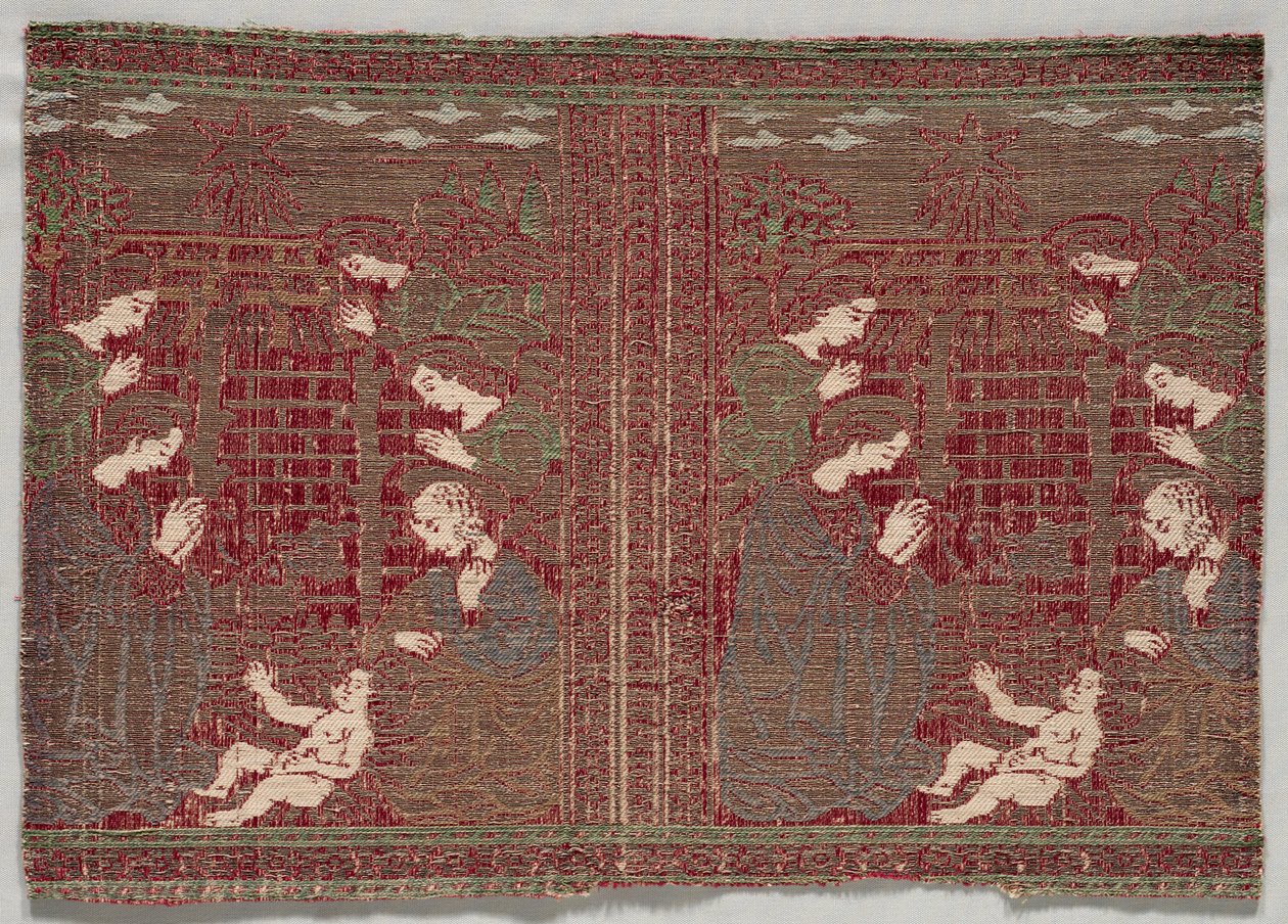 1500年代初頭の教会のパラメーター用の織りストリップ。 作： 不明