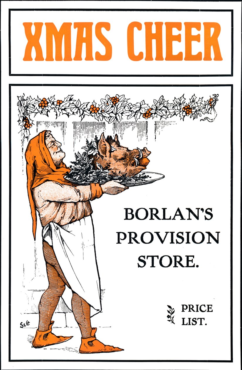 Xmas Cheer-Borlans Provision Store、1909年。 作： 不明