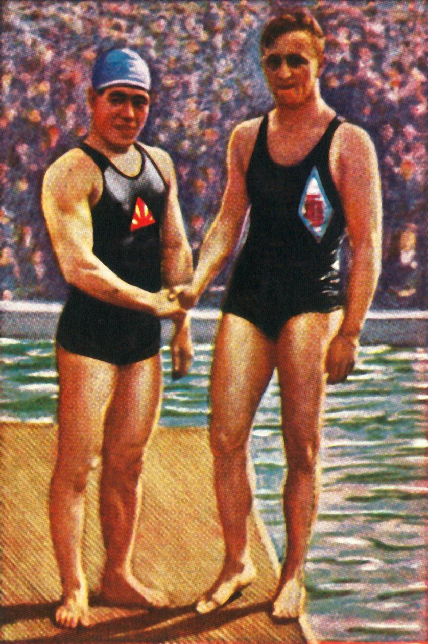 Yoshiyuki Tsuruta and Erich Rademacher, 1928.  作： 不明