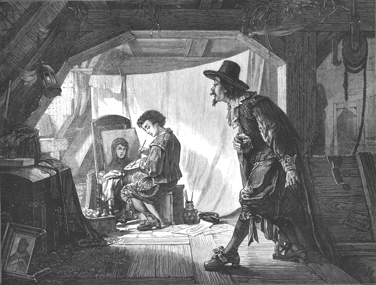 若いルーベンスは、1875年に彼のマスターであるファンオールトに驚いた。 作： 不明