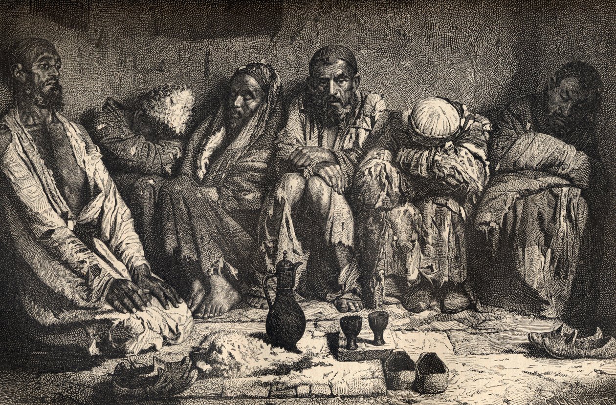 チャールズラプラント（d.1903）によって刻まれた、中央アジアのアヘンの巣、「手の世界」のイラスト、1878年公開 作： 不明不明