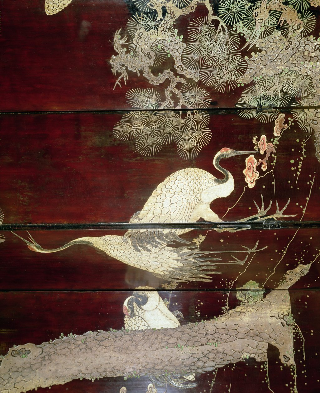 サギを示すコロマンデル画面の詳細、1619（漆） 作： 不明不明