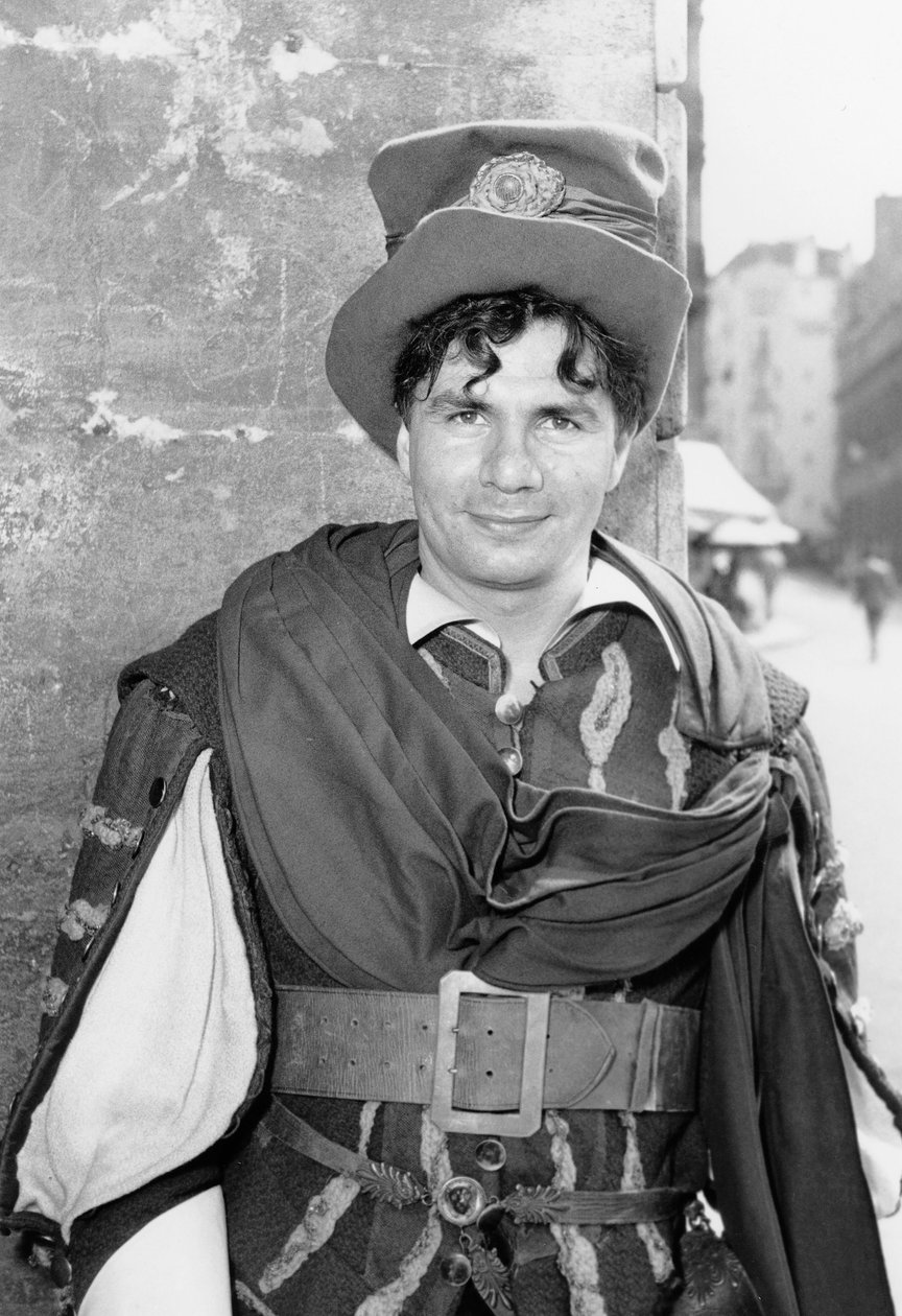 1950年7月、劇場のコンセルヴァトワールでフランスの俳優ミシェルガラブル 作： 不明不明