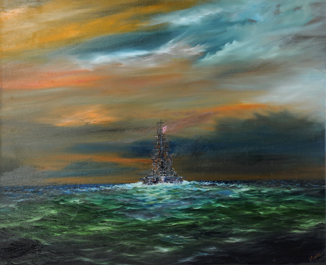 IJN山城は2018年10月24日、2018年10月24日米国第7艦隊に向かい、 作： 不明不明
