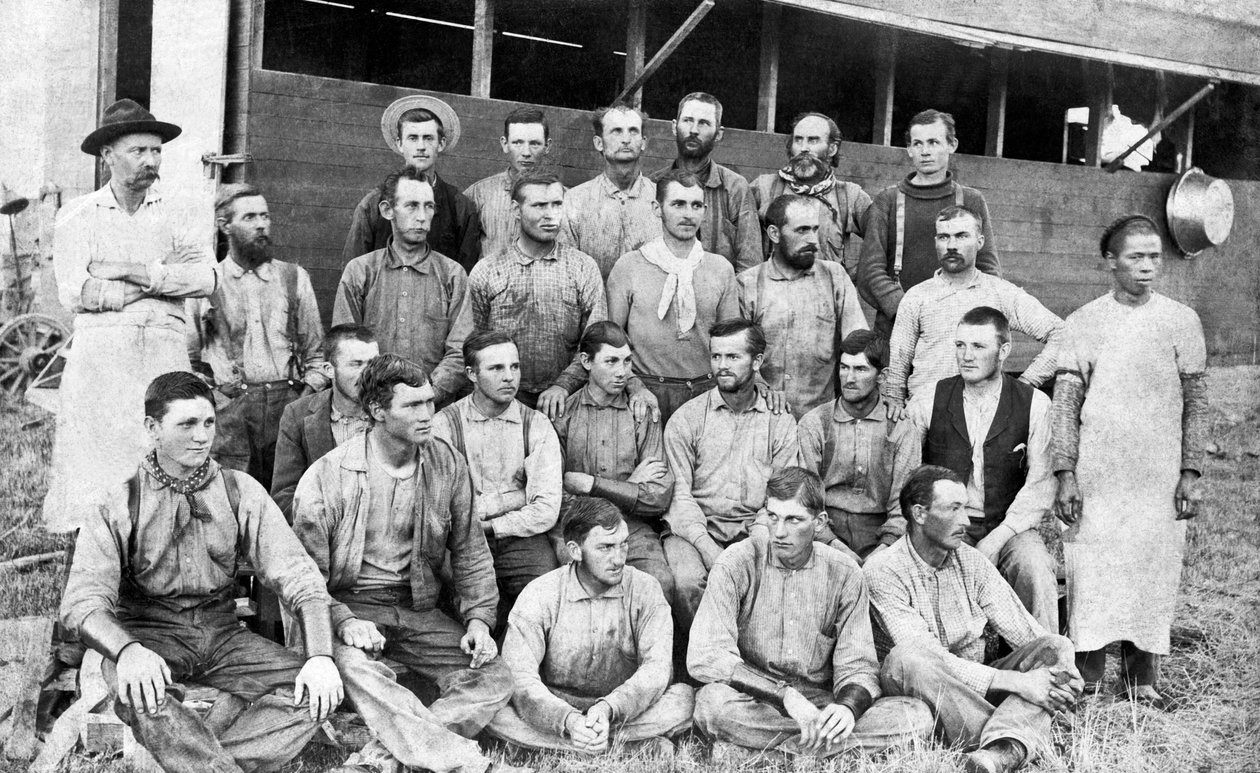 牧場のカウボーイの肖像、アメリカ合衆国、1885年 作： 不明不明