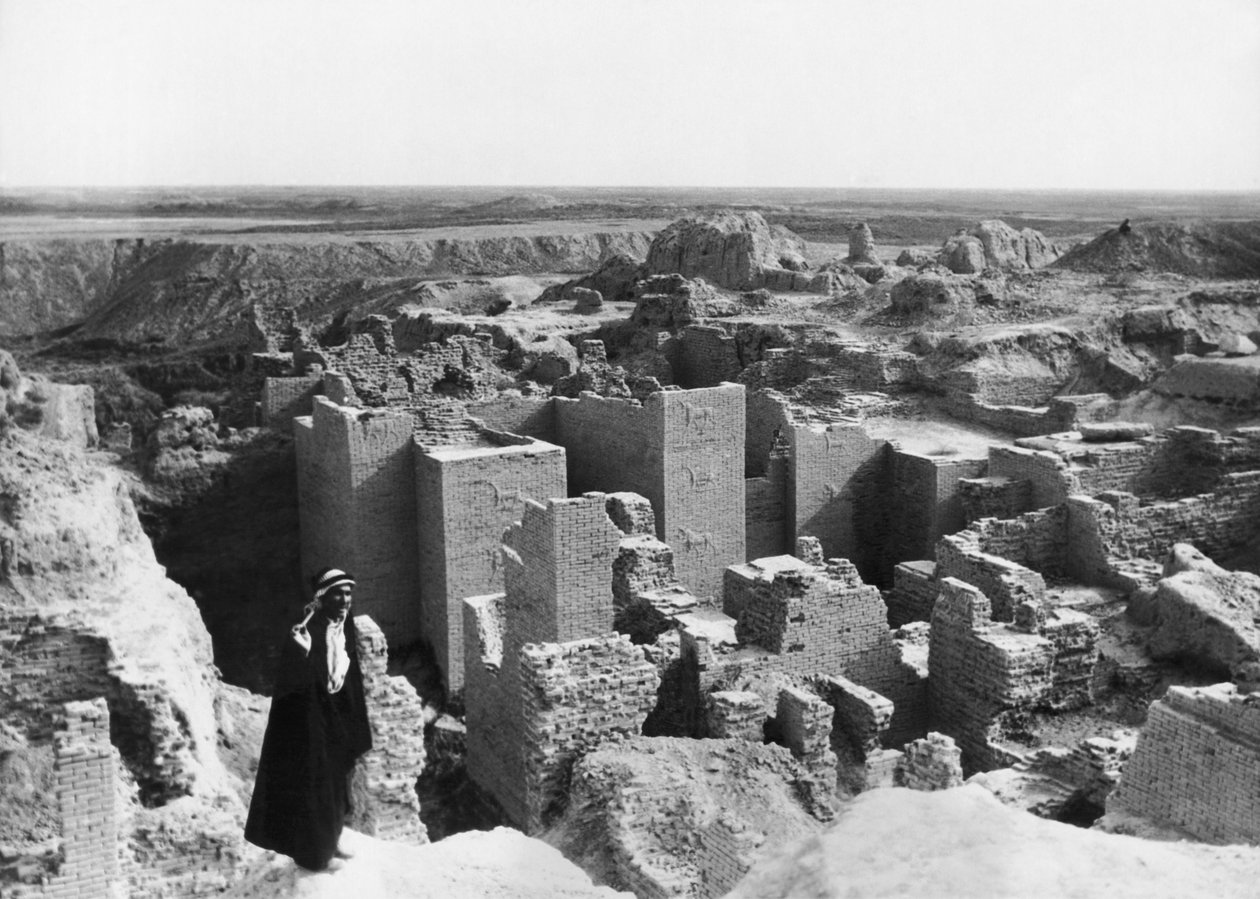 バビロンの遺跡、バビロン、イラク、1932年4月25日 作： 不明不明