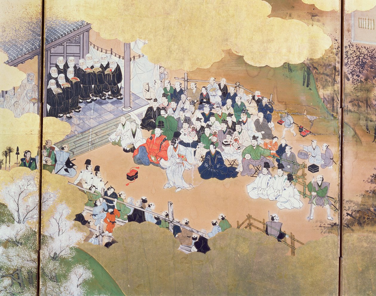 「幕府」政権下の都市生活風景、土佐流能楽劇、1800年、 作： 不明不明