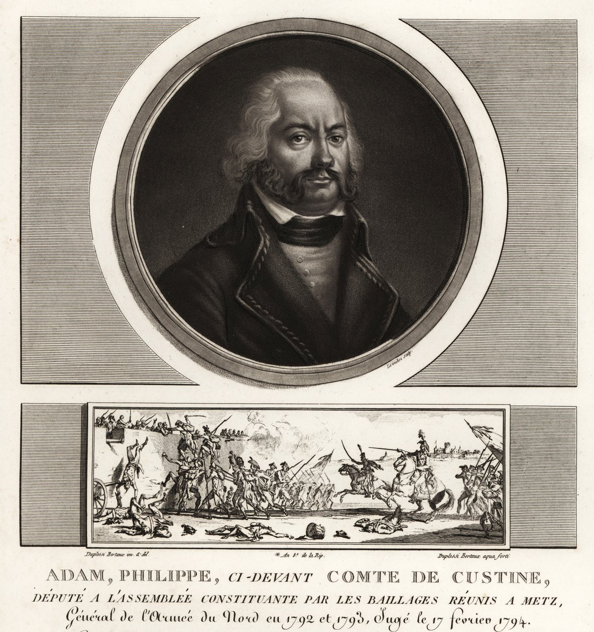 アダム・フィリップ、クスティーヌ伯爵、フランス革命派の将軍、反逆罪で処刑される 1793年 作： 不明