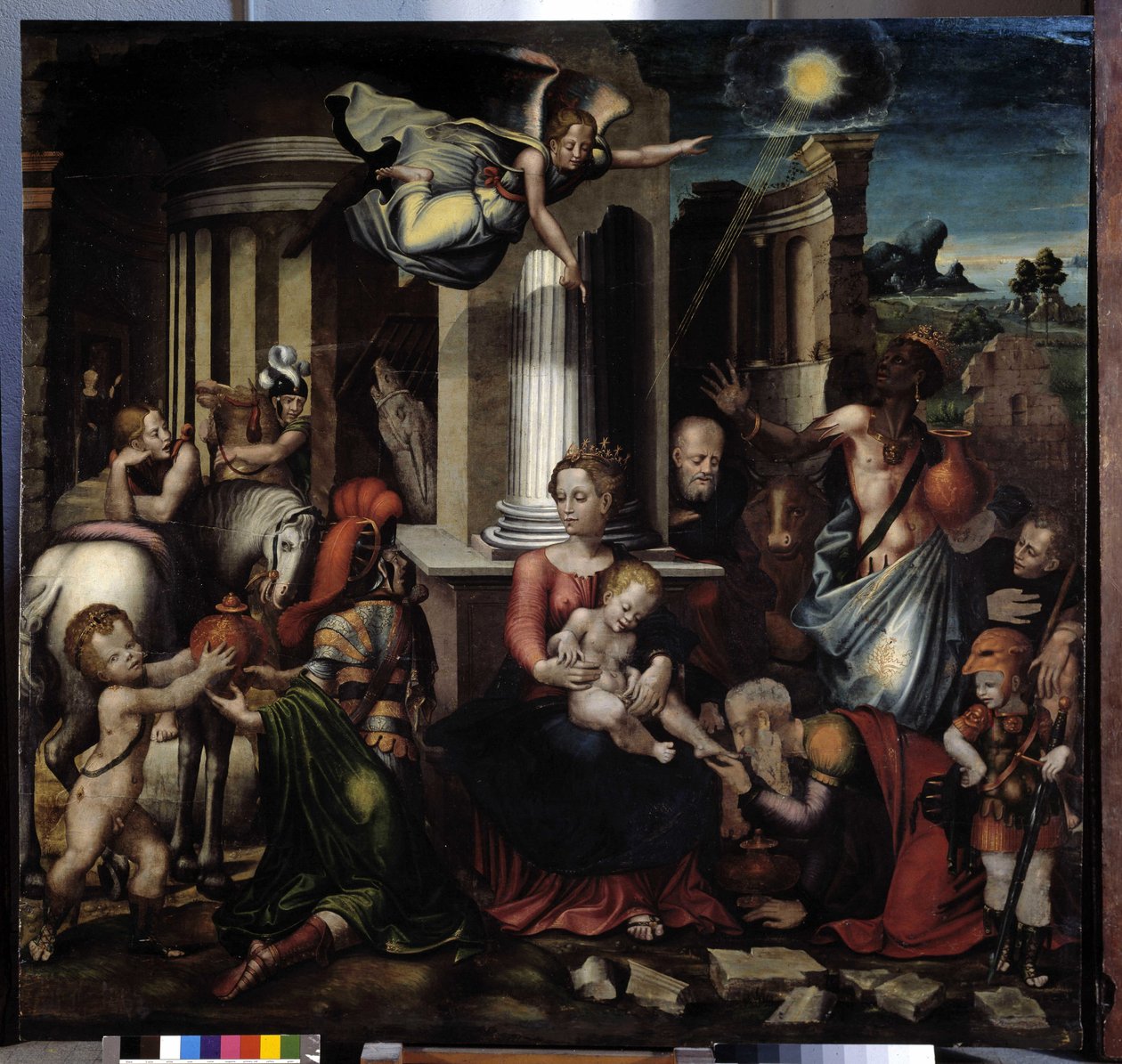 Adoration of the Magi. Painting by Pierre Malet Oil on canvas Cathedrale Saint Sauveur Aix en provence   1419092   ja       japanese Successfully Translated  Original: An Allegory of The Four Elements: Earth (oil on panel) Translat: An Allegory of The Four 作： 無名の画家