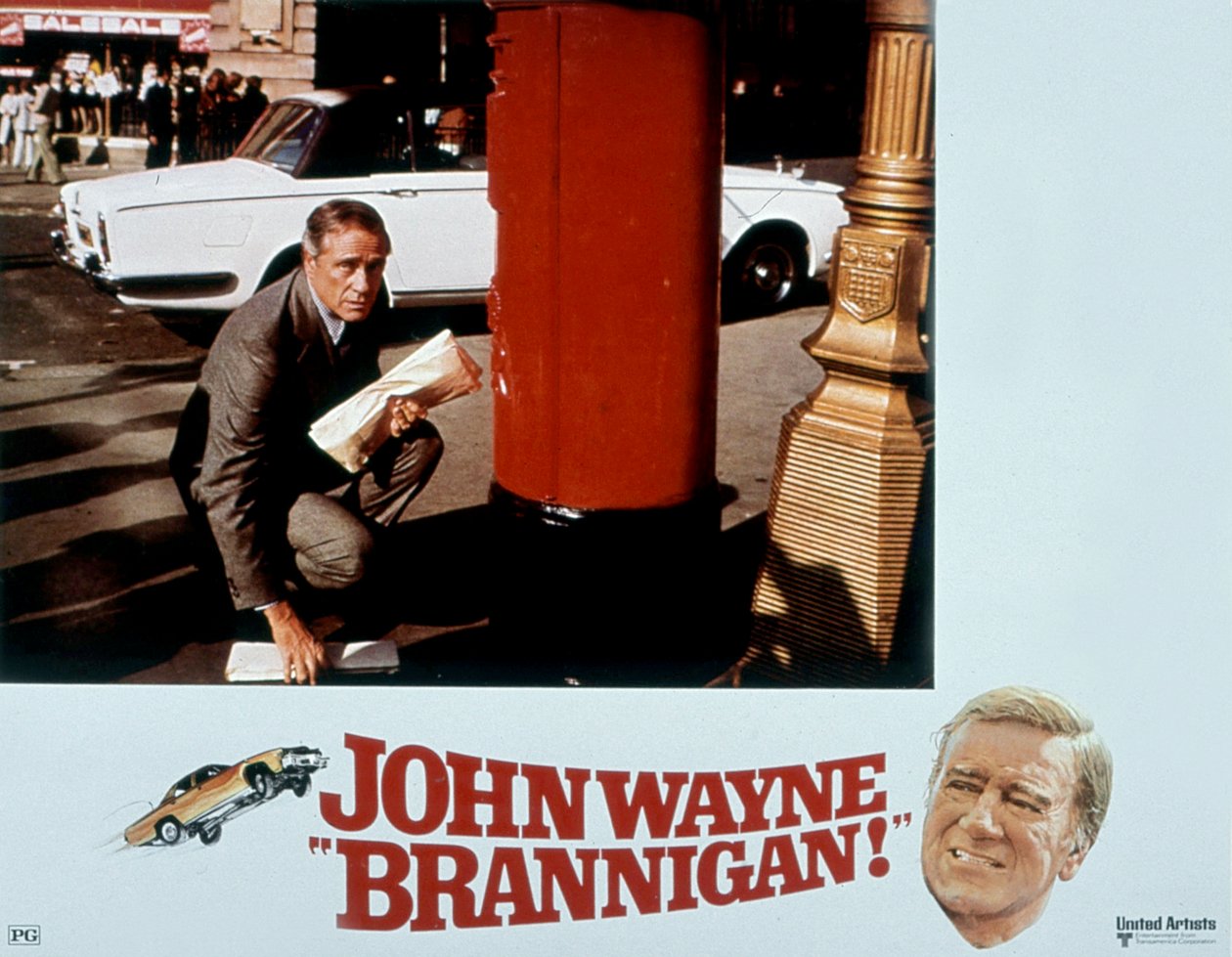 ジョン・ウェイン出演のダグラシチョクの映画「ブラニガン」のポスター 1975年 作： 不明